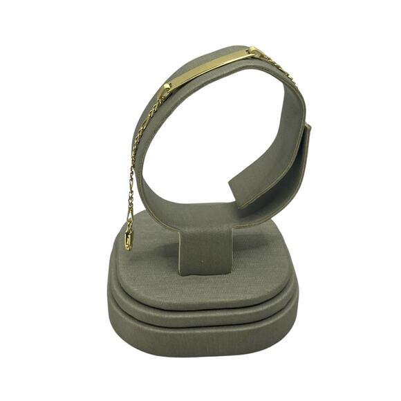 NEW 14K YG Figaro Baby ID Bracelet (15117) - Picture 5 of 5